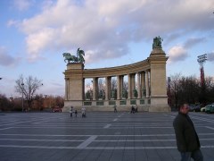 Kolonnaden auf dem Heldenplatz in Budapest